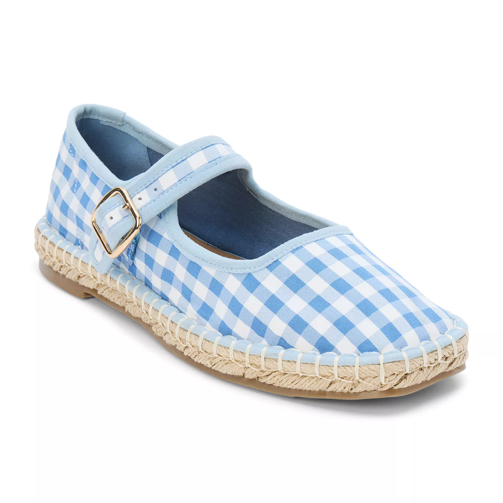 Coconuts By Matisse Meg Mary Jane Women's Flats, Size: 6, Blue Gingham | Kohl's