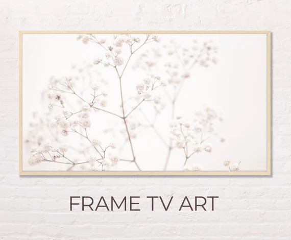 Samsung Frame TV Art  Abstract Macro Blurry Minimalist White | Etsy | Etsy (US)
