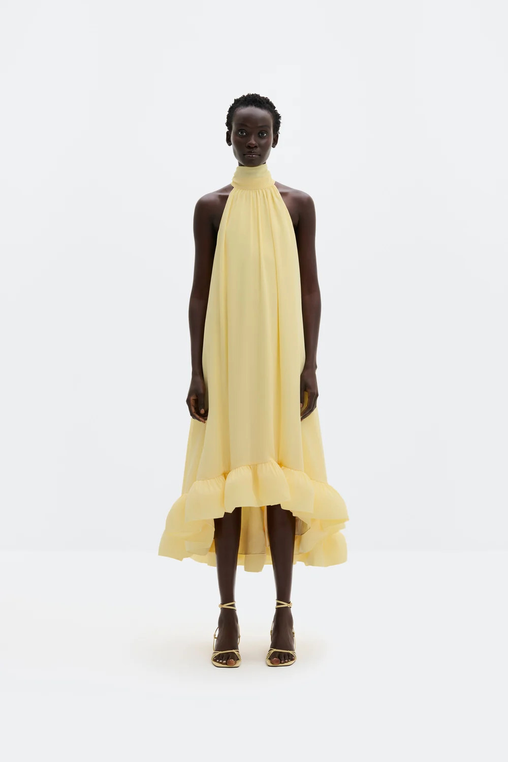 Sabrina midi dress - Light Lemon - MIDI DRESSES | Malina | Occasion designer clothing | Malina