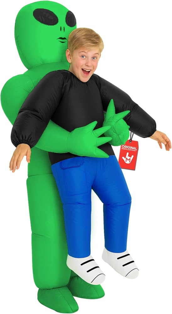 Inflatable Alien Costume with Built-In Fan & Battery Pack, Inflates in 60 Seconds, Perfect Boys H... | Amazon (US)