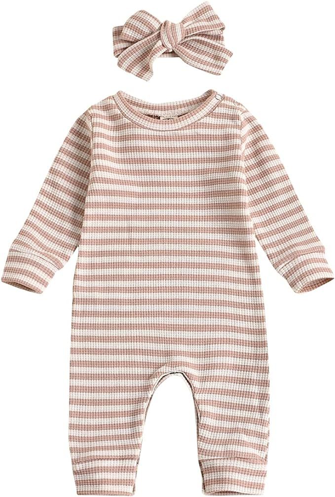 Aimaopao Newborn Infant Baby Girl Romper Bodysuit Girls Onesies Jumpsuit Pants Clothes Outfits | Amazon (US)
