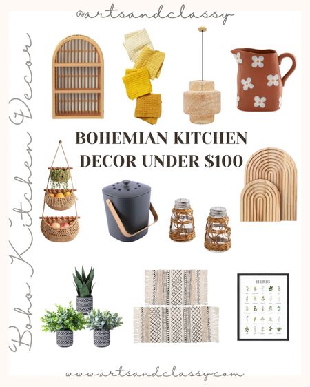 Create your personal kitchen oasis with all the boho vibes! From earthy tones to rattan accents, these bohemian kitchen decor finds will add vintage style to your space without breaking the bank.

#LTKFind #LTKunder100 #LTKhome
