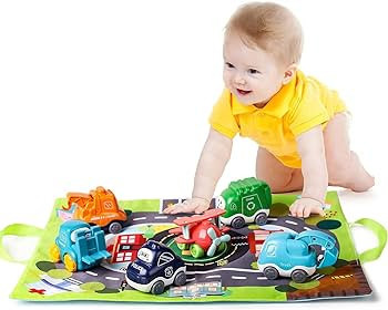 ALASOU Baby Truck Car Toys with Playmat/Storage Bag|1st Birthday Gifts for Toddler Toys Age 1-2|B... | Amazon (US)