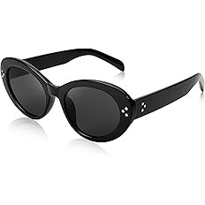 FEISEDY Y2k Oval Sunglasses Womens Thick Bold Retro Clout Goggles Round Cateye Shades B2313 | Amazon (US)