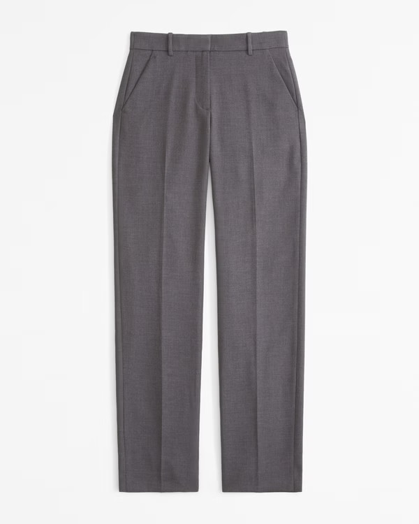 Women's Low Rise Tailored Straight Pant | Women's Bottoms | Abercrombie.com | Abercrombie & Fitch (US)