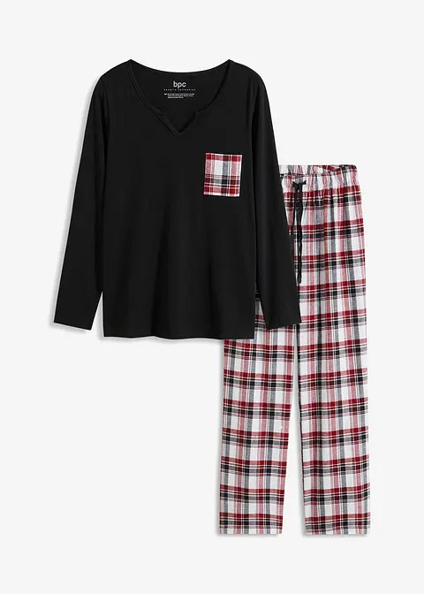 Pyjama mit Flanellhose | Bonprix DE