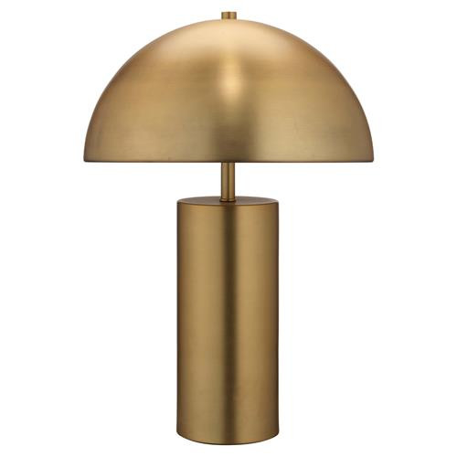 Cleave Mid Century Modern Antique Gold Metal Bedside Table Lamp | Kathy Kuo Home