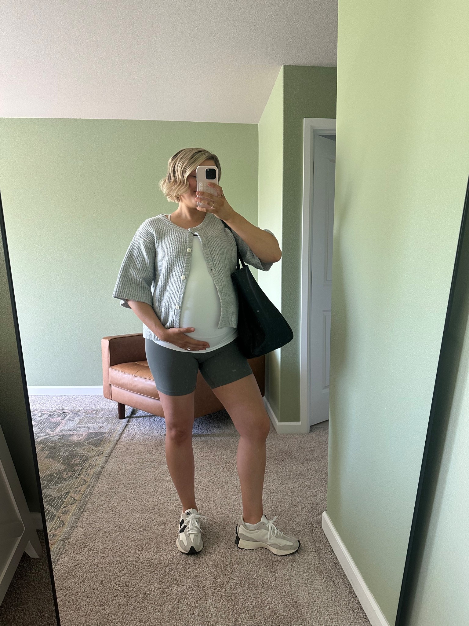 3rd trimester ootd / maternity ootd 

Wearing medium in tank & sweater, small in shorts! 

#LTKFindsUnder50 #LTKStyleTip #LTKBump