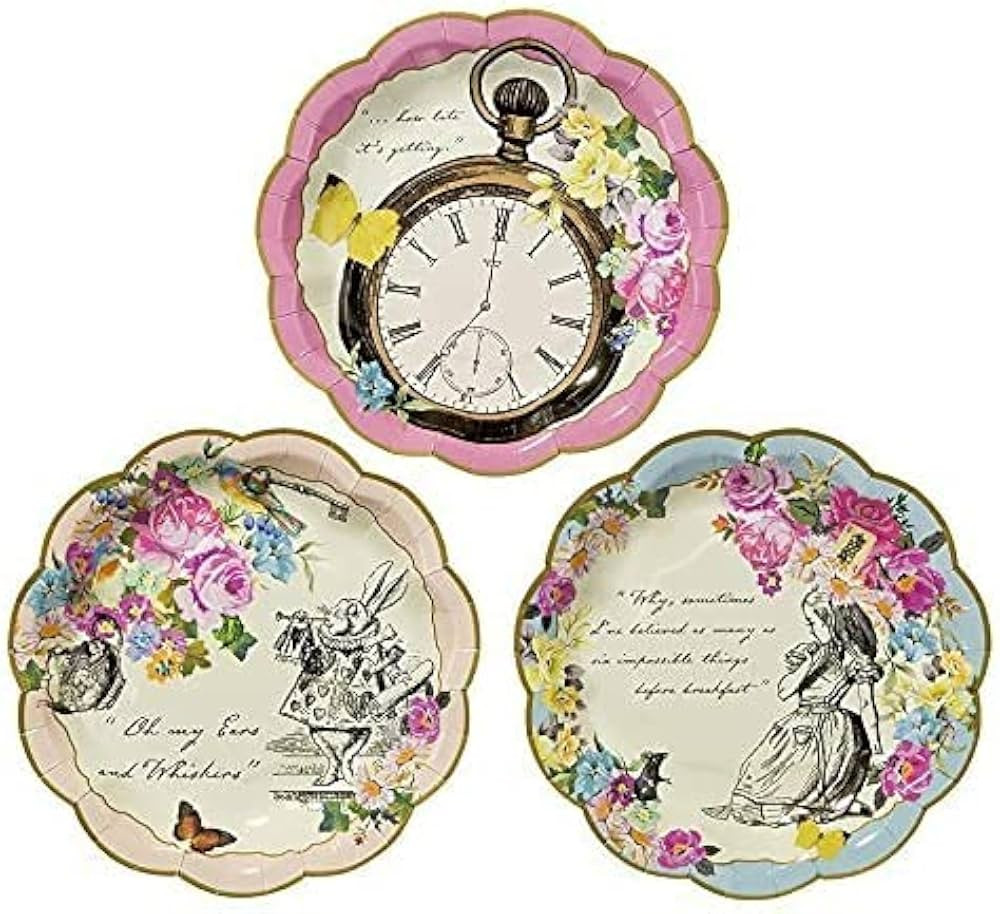 Talking Tables Alice in Wonderland Party Supplies | Paper Plates | Great for Mad Hatter Tea Party... | Amazon (US)