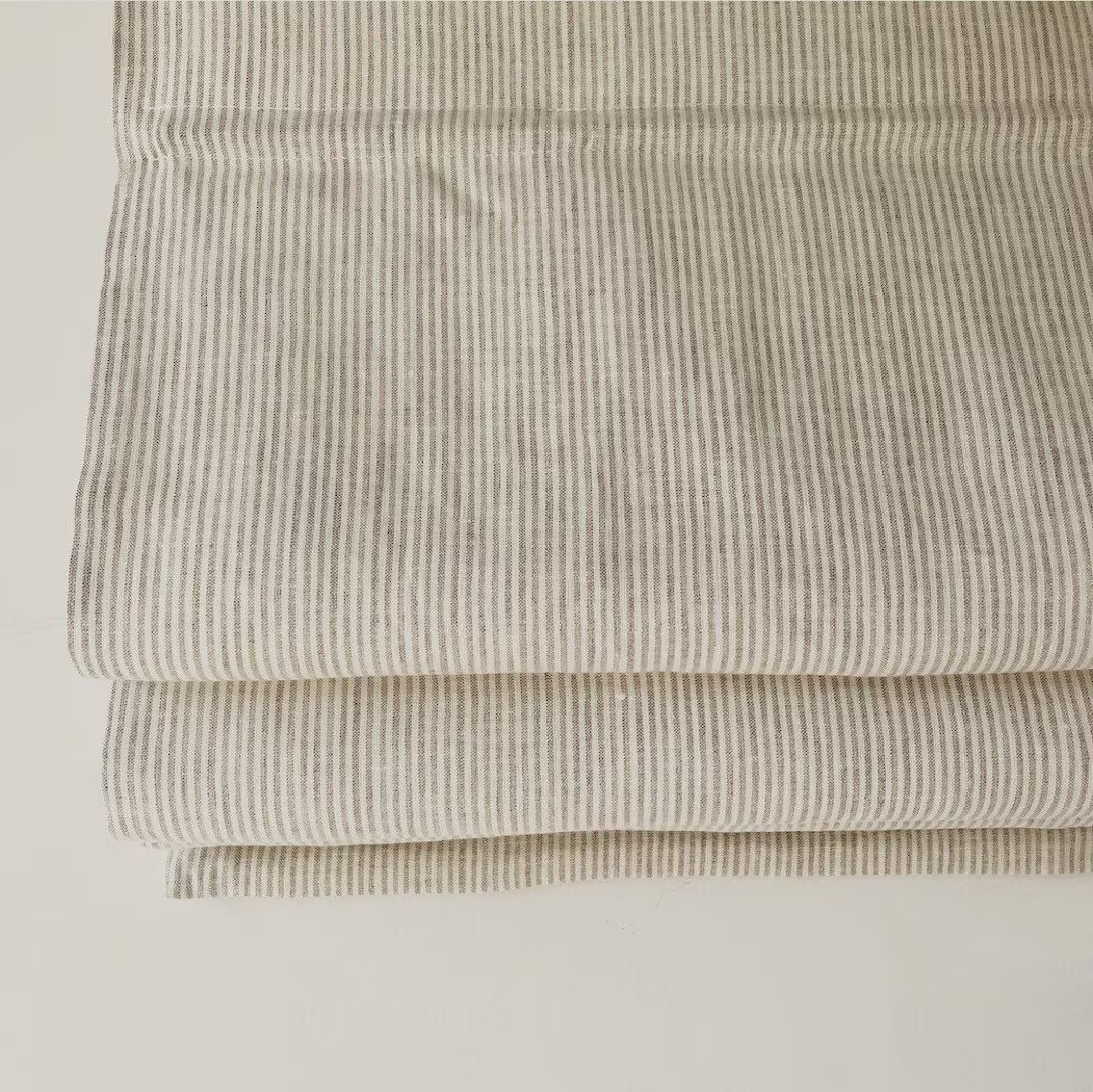 Stripe Linen Custom Roman Shades, 100% Linen Fabric Blinds, Linen Window Treatment, Modern Design... | Etsy (US)