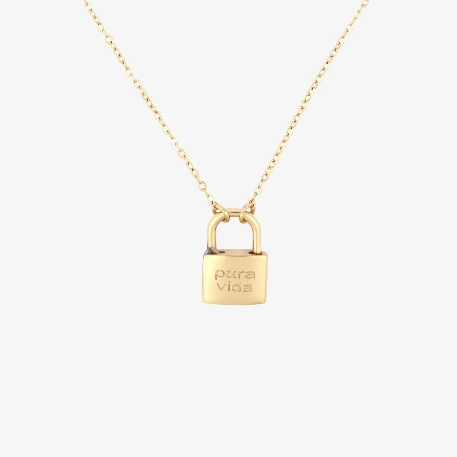 Padlock Pendant Necklace | Pura Vida Bracelets
