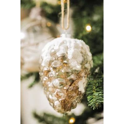 Pinecone Filled Glass Ornament | Wayfair North America