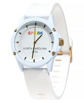 Unisex Pride White Silicone Watch 44mm | Macy's