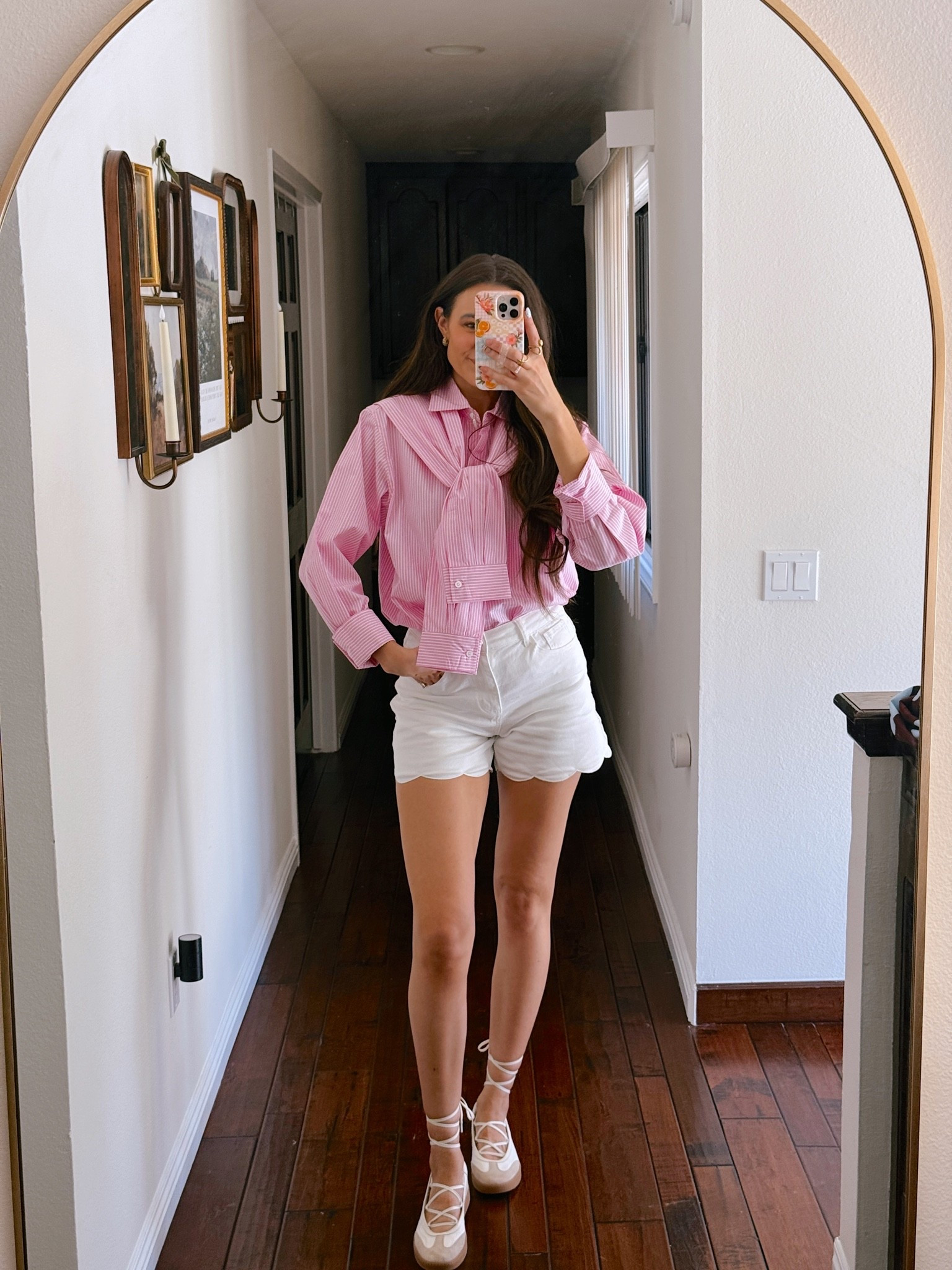 Wearing a small in the button up! Shorts are a size 2.
Shoes fit true to size!

#LTKgrwm #LTKootd