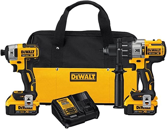 DEWALT 20V MAX Hammer Drill and Impact Driver, Cordless Power Tool Combo Kit with 2 Batteries and... | Amazon (US)
