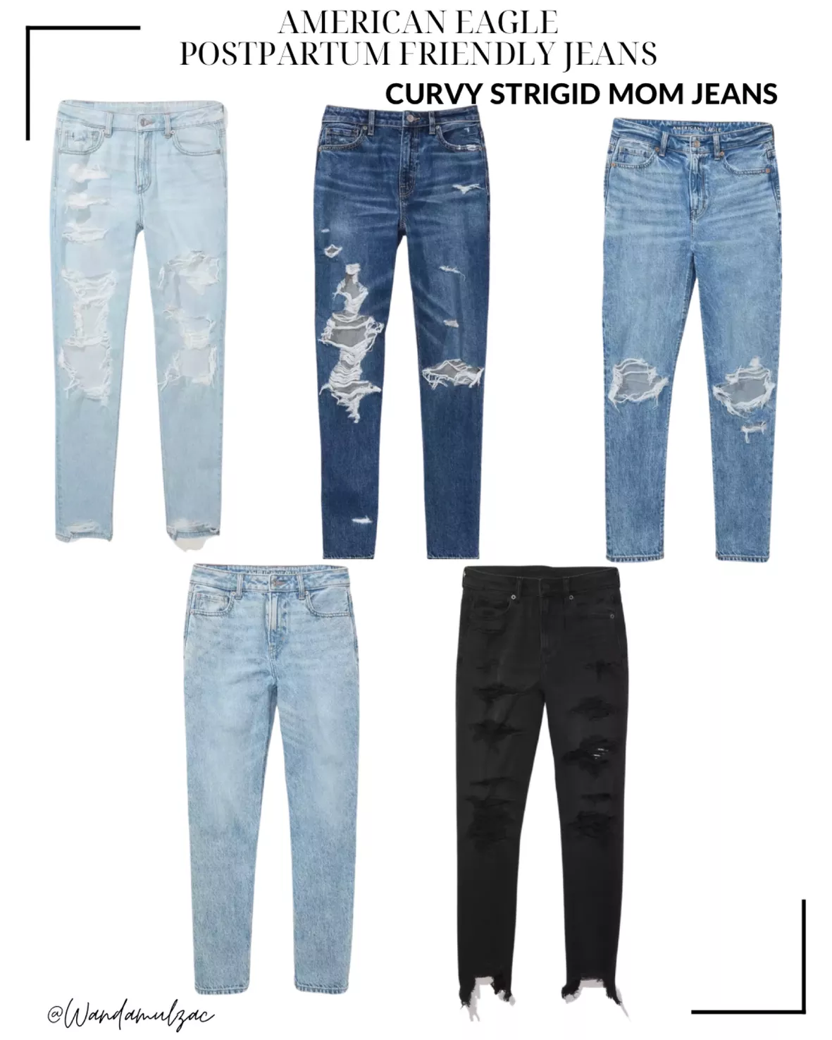 American Eagle  Cute ripped jeans, Ripped mom jeans, Women jeans