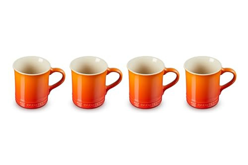 Le Creuset Stoneware Set of 4 Mugs, 14 oz. each, Flame | Amazon (US)