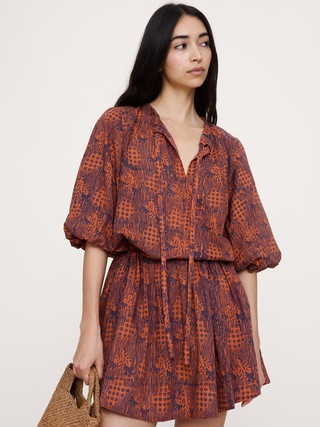 Lightweight Cotton Mini Dress | Banana Republic (US)