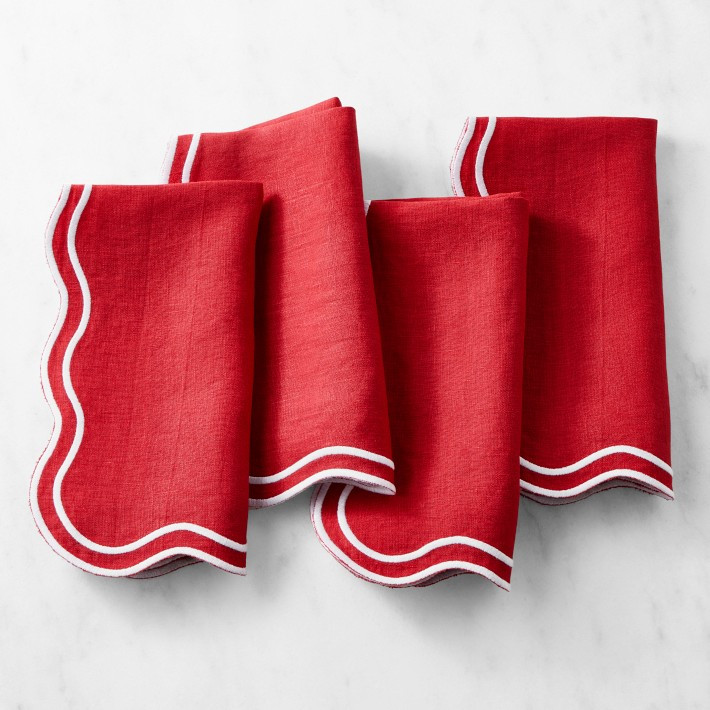 AERIN Scalloped Napkins, Set of 4 | Williams-Sonoma