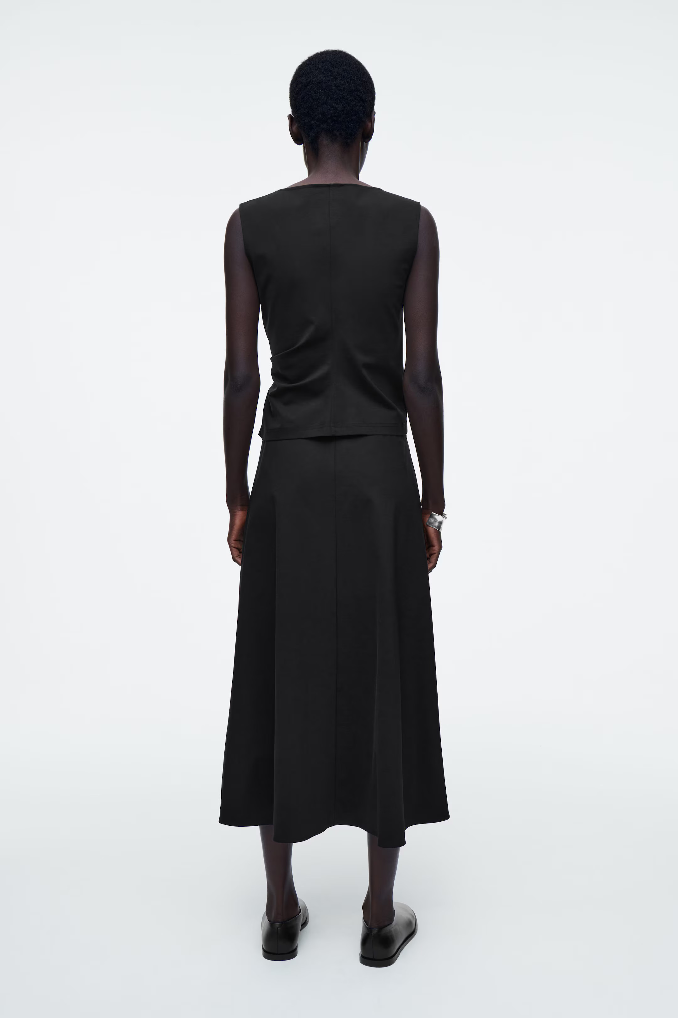 TWIST-DETAIL MIDI SKIRT - BLACK | COS | COS (EU)