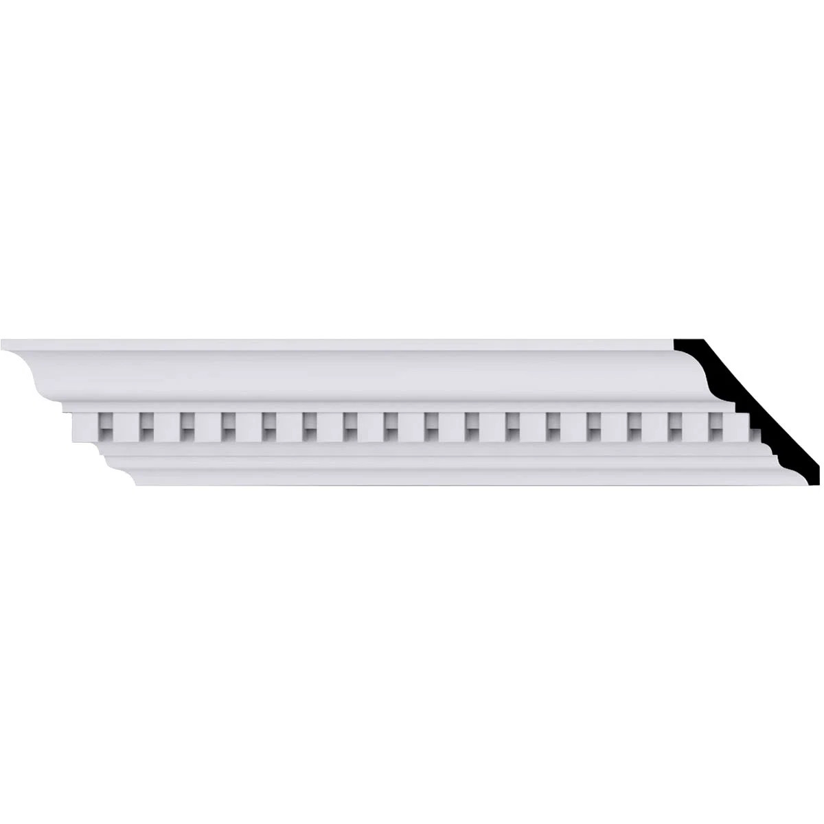 Endurathane Dentil Crown Moulding, 2 3/4"H x 2 3/4"P x 3 7/8"F x 94 1/2"L, Factory Primed | Wayfair North America