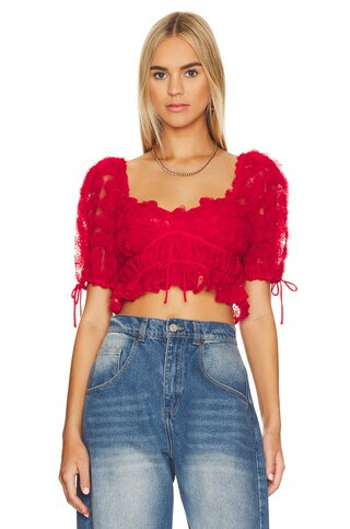 Hannah Crop Top
                    
                    For Love & Lemons | Revolve Clothing (Global)