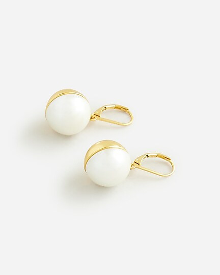 Pearl and gold metal earrings | J. Crew US