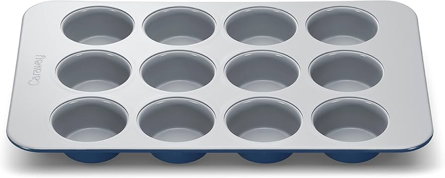 Caraway Non-Stick Ceramic 12-Cup Muffin Pan - Naturally Slick Ceramic Coating - Non-Toxic, PTFE &... | Amazon (US)