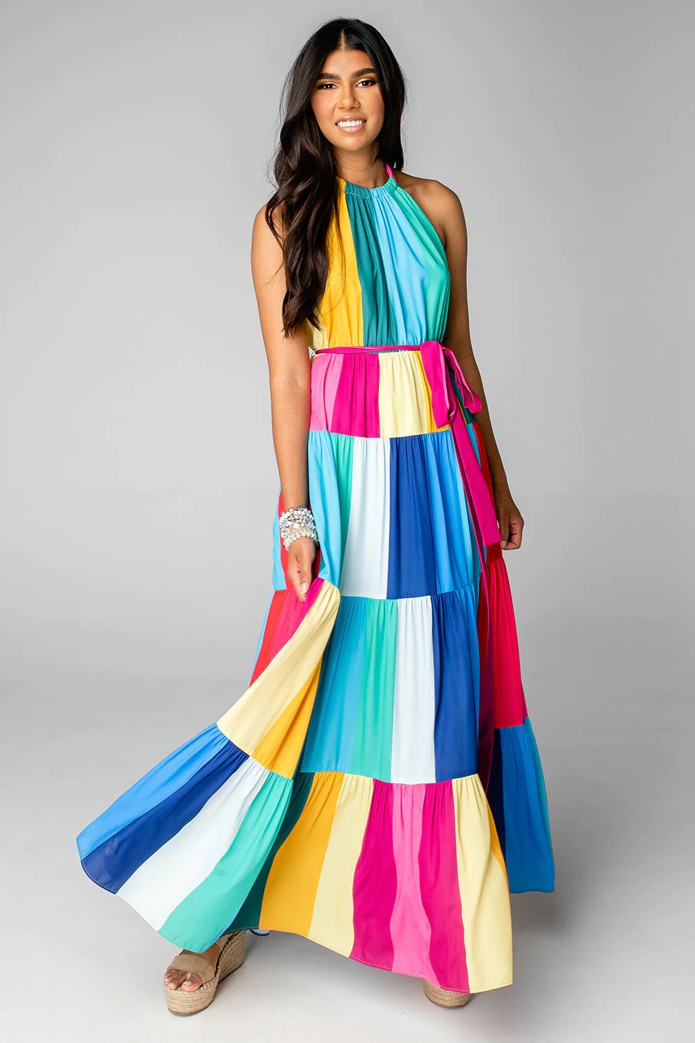 Blake Halter Maxi Dress - Prism | BuddyLove