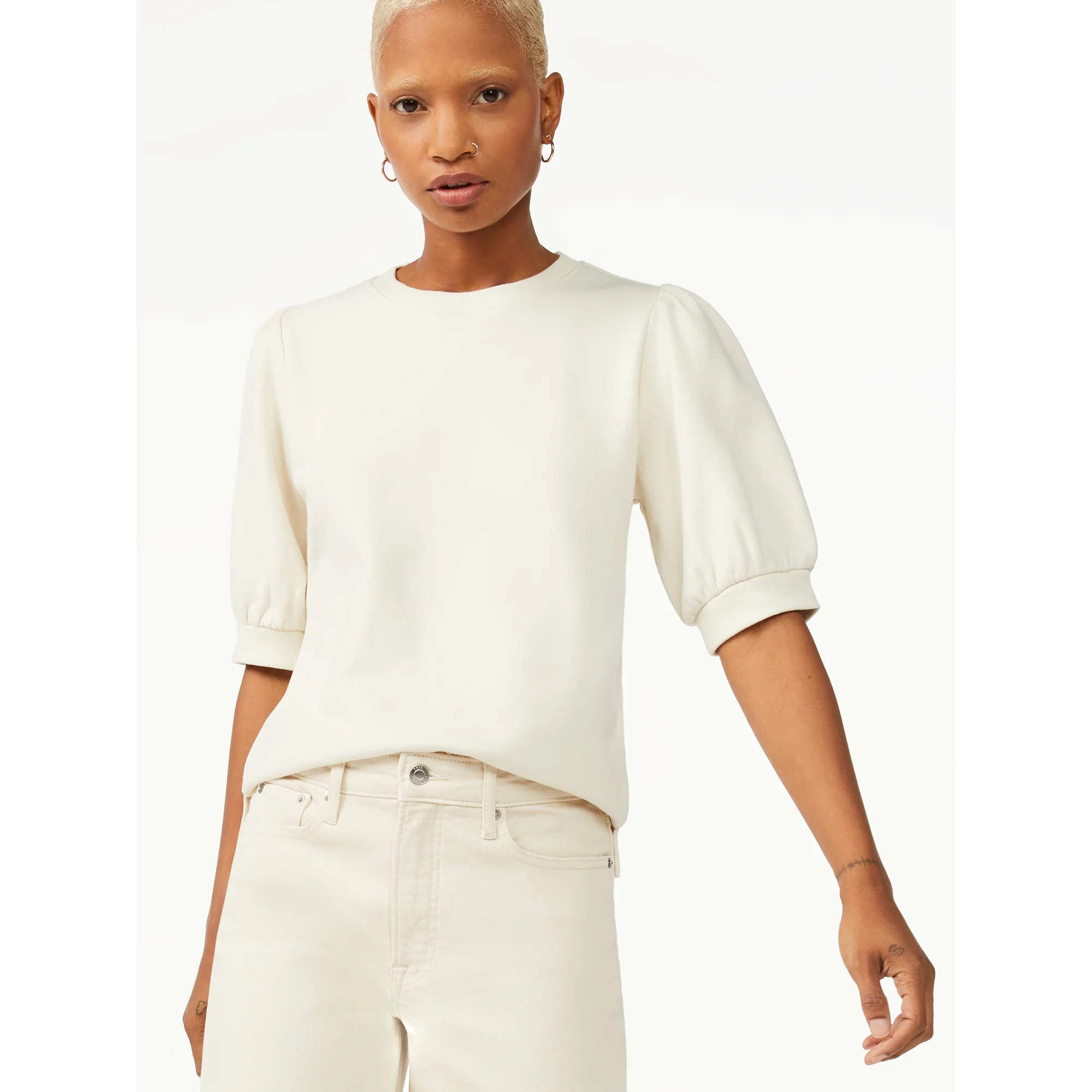 Free Assembly Women's Puff Sleeve Top | Walmart (US)