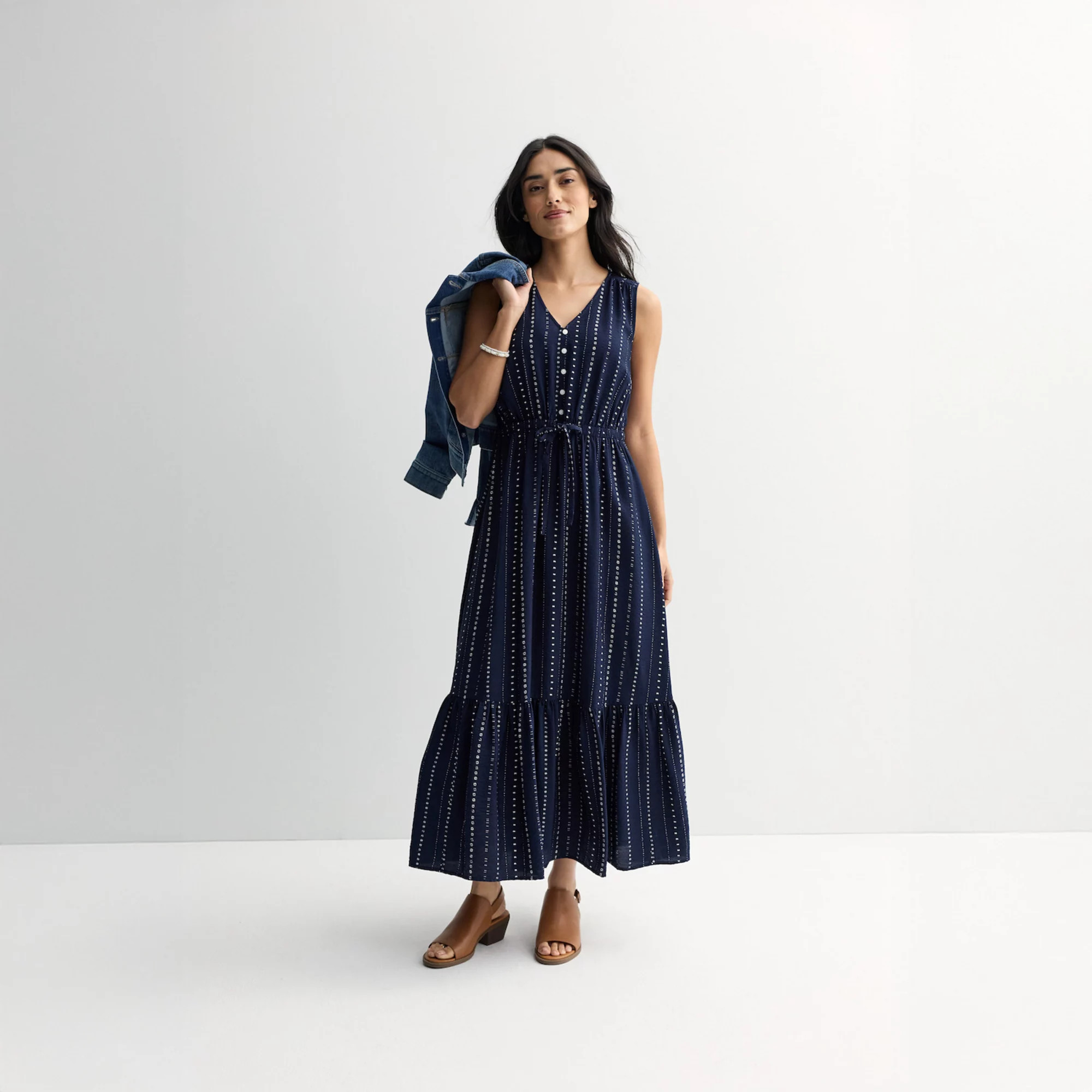 Women's Sonoma Goods For Life® Femme Button Bodice Maxi Dress | Kohl's