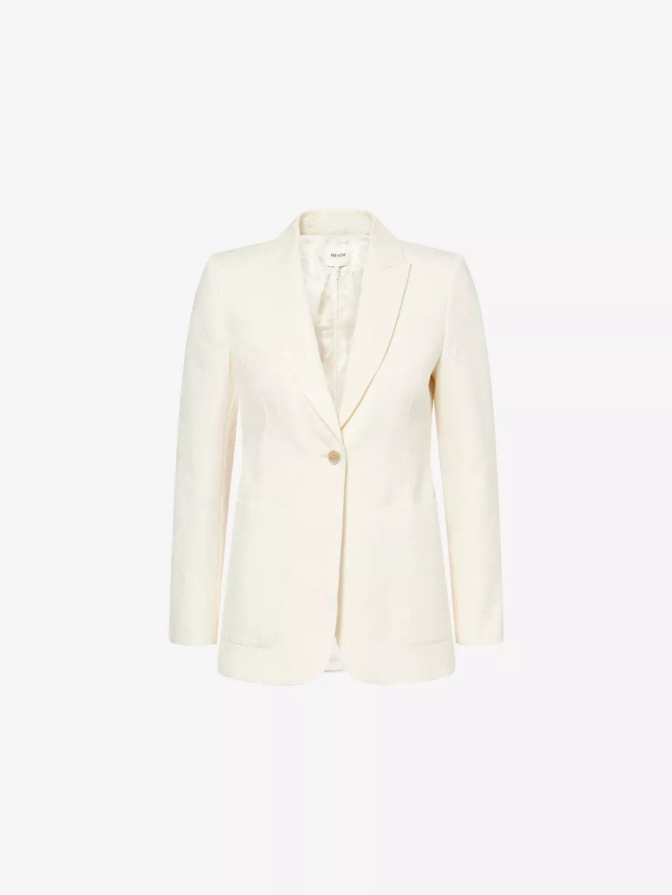 Floral-Jacquard Cotton-Blend Blazer | Selfridges