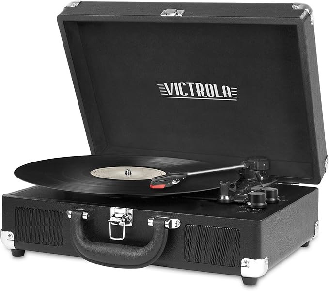 Victrola Vintage 3-Speed Bluetooth Portable Suitcase Record Player with Built-in Speakers | Upgra... | Amazon (US)