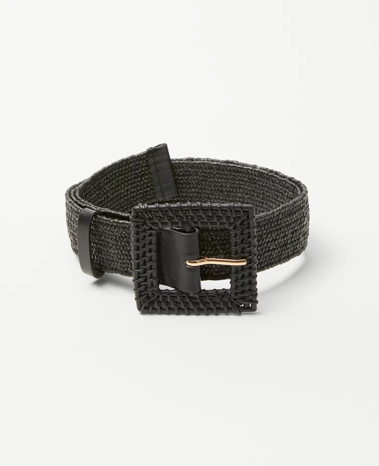 Rattan Wide Buckle Belt | Ann Taylor (US)