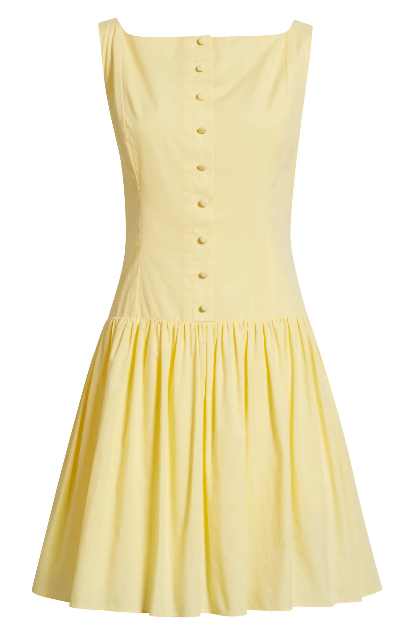 Square Neck Sleeveless Cotton Dress | Nordstrom