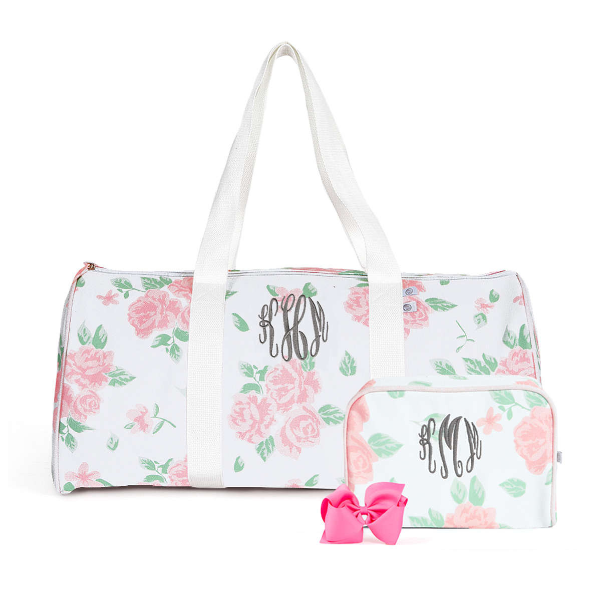 Monogrammed Kids Canvas Duffel Bag | Marleylilly