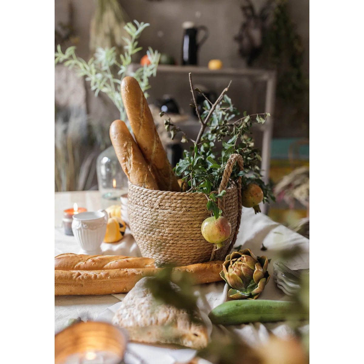 Gracie Oaks Straw Decorative Basket | Wayfair North America