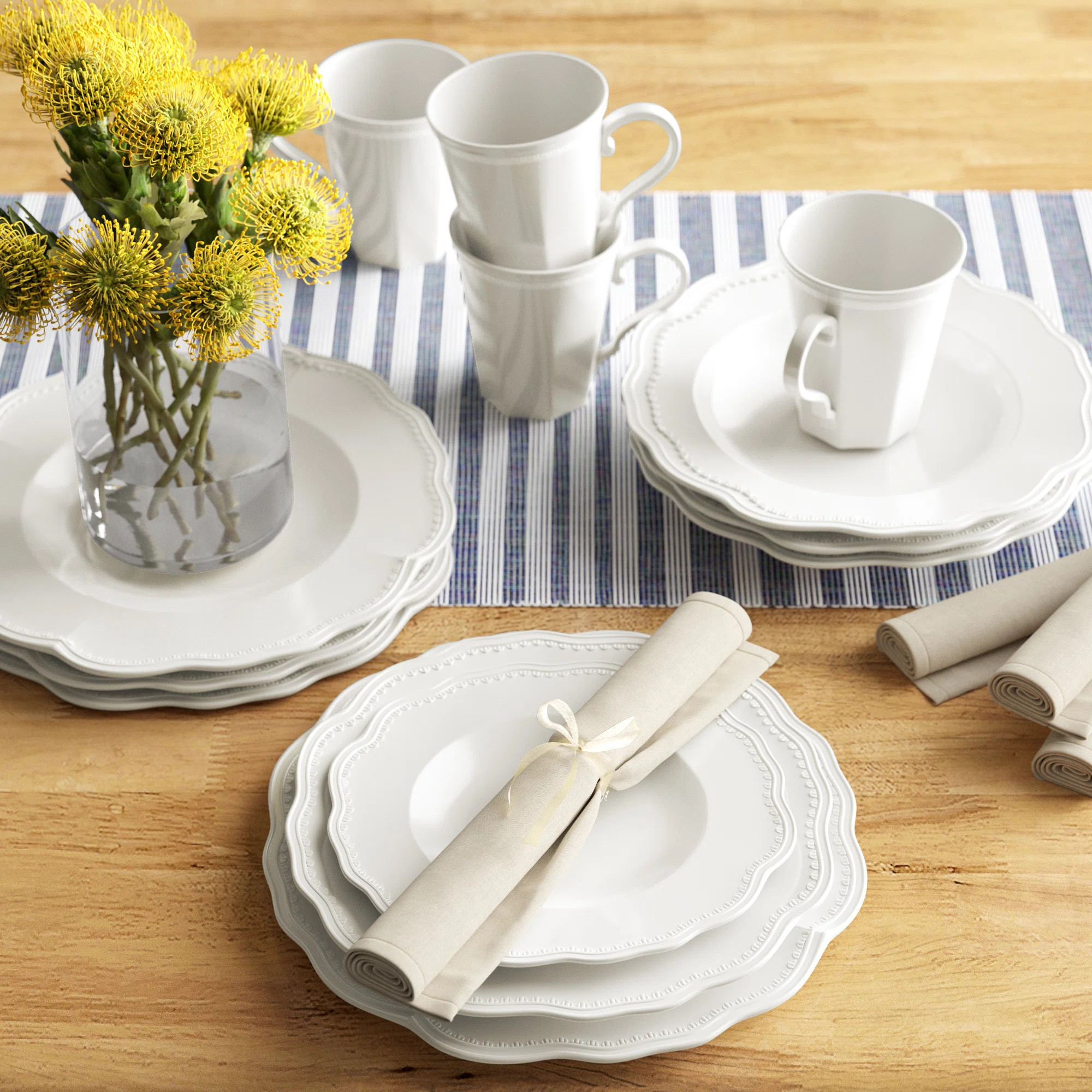 Red Vanilla Classic 16 Piece Dinnerware Set, Service for 4 | Wayfair North America