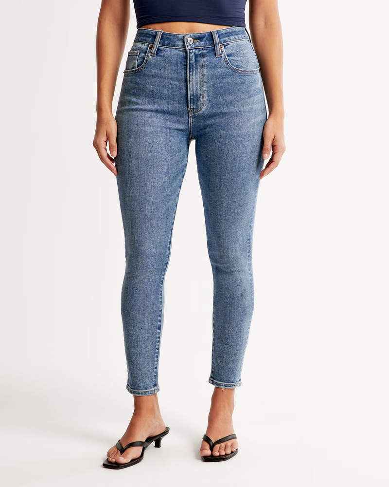 Curve Love High Rise Super Skinny Ankle Jean | Abercrombie & Fitch (US)