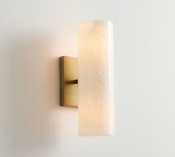 Frances Alabaster Tube Sconce (13") | Pottery Barn (US)