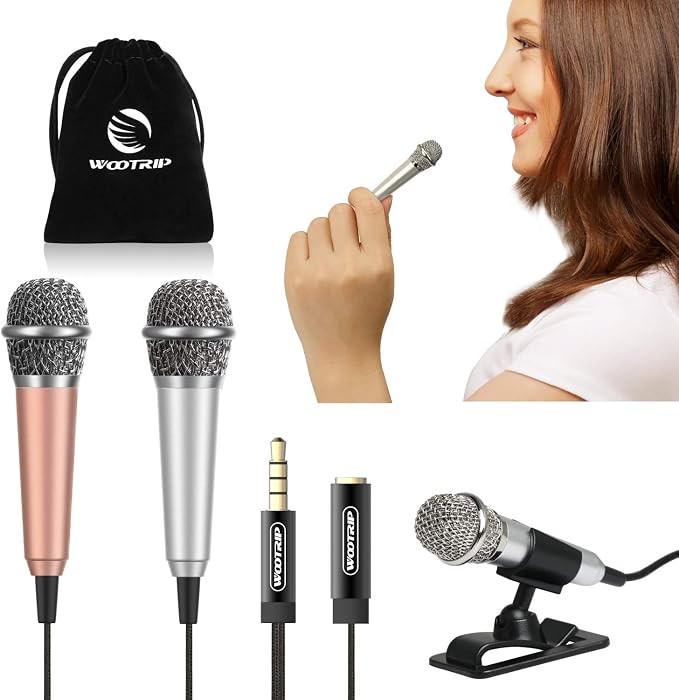 Wootrip [2PCS] Mini Karaoke Microphone, Mini Voice Recording Microphone Portable Karaoke Mic for ... | Amazon (US)