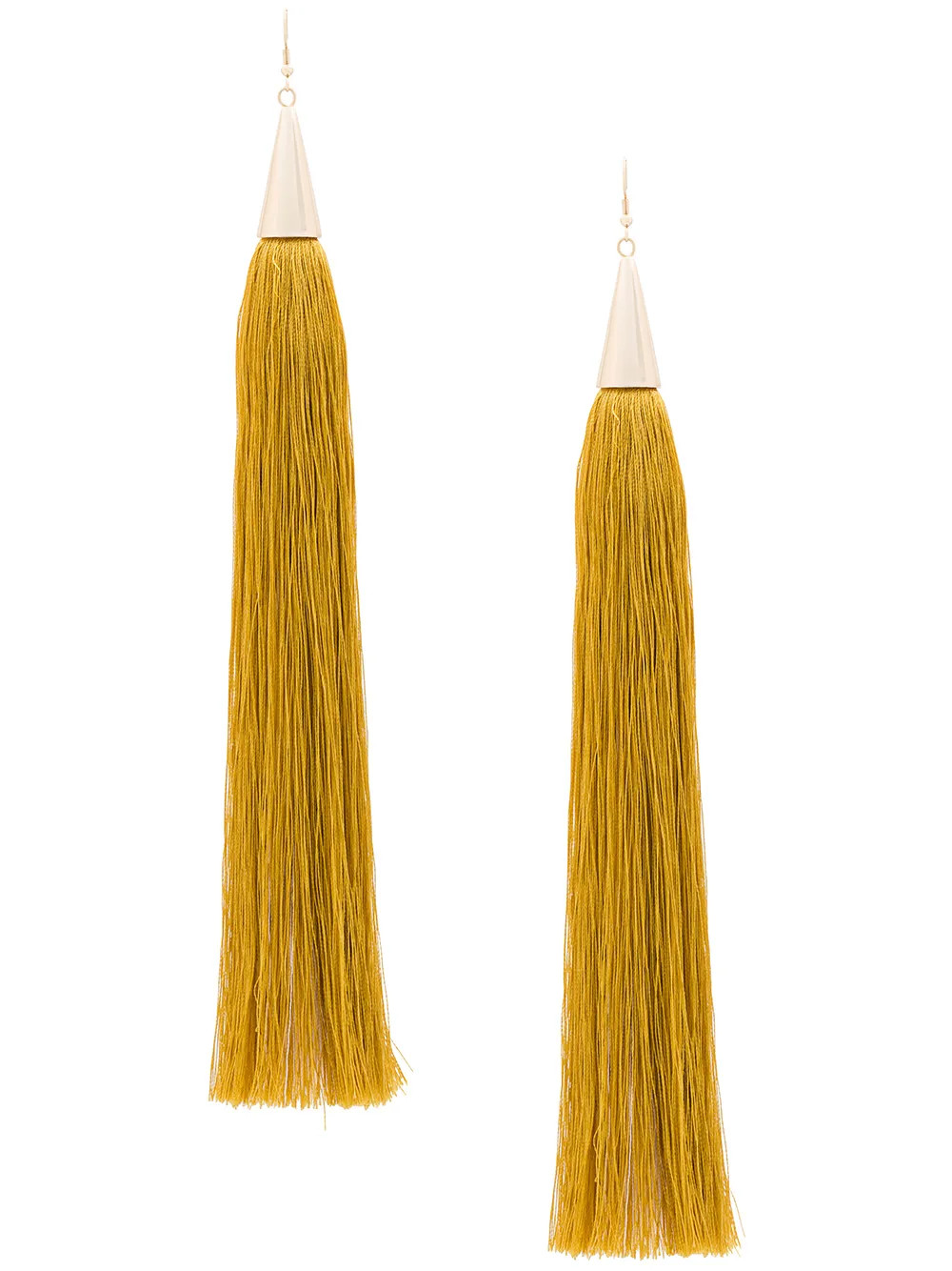 Eddie Borgo long tassel earrings - Yellow | FarFetch US