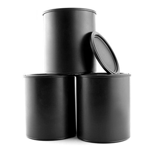 Black Plastic Paint Cans (3-Pack); Quart Size Cans for Paints & Varnishes or Crafts & Gifts | Amazon (US)