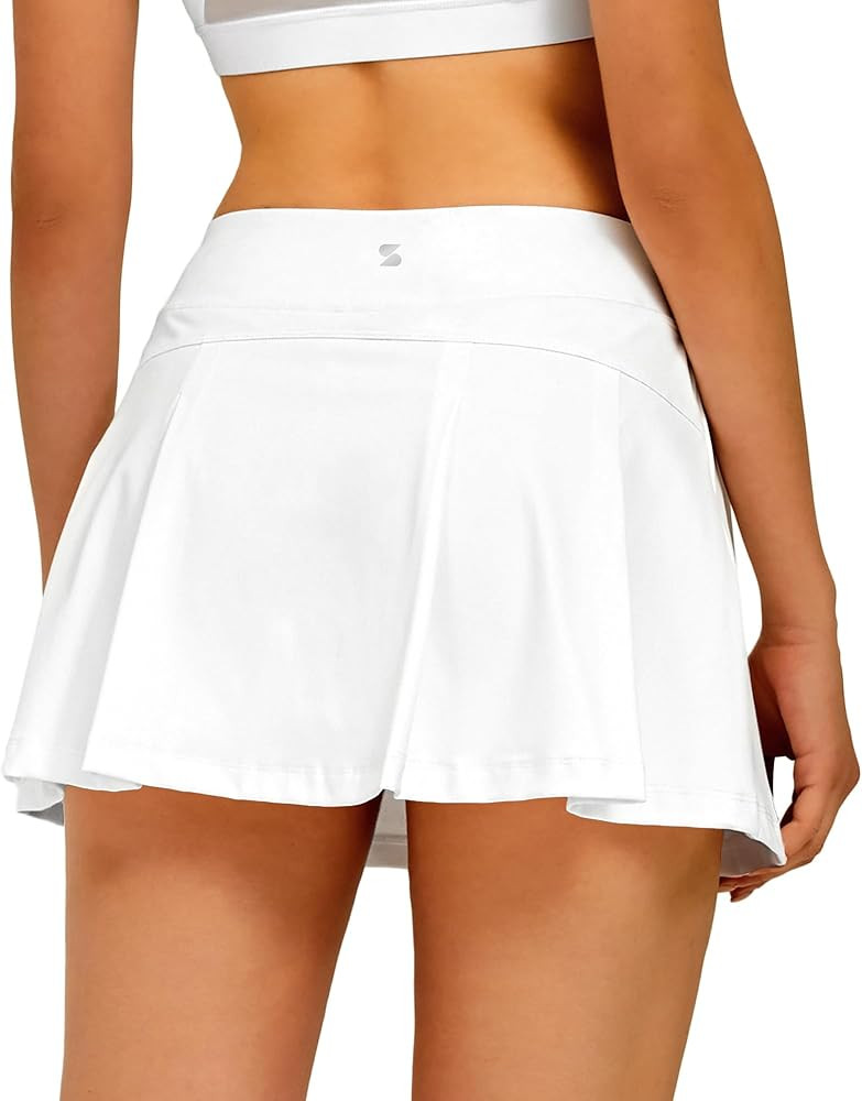 Stelle Women Tennis Skirt Golf Skorts Athletic High Waisted with Pockets Inner Shorts Sport Worko... | Amazon (US)