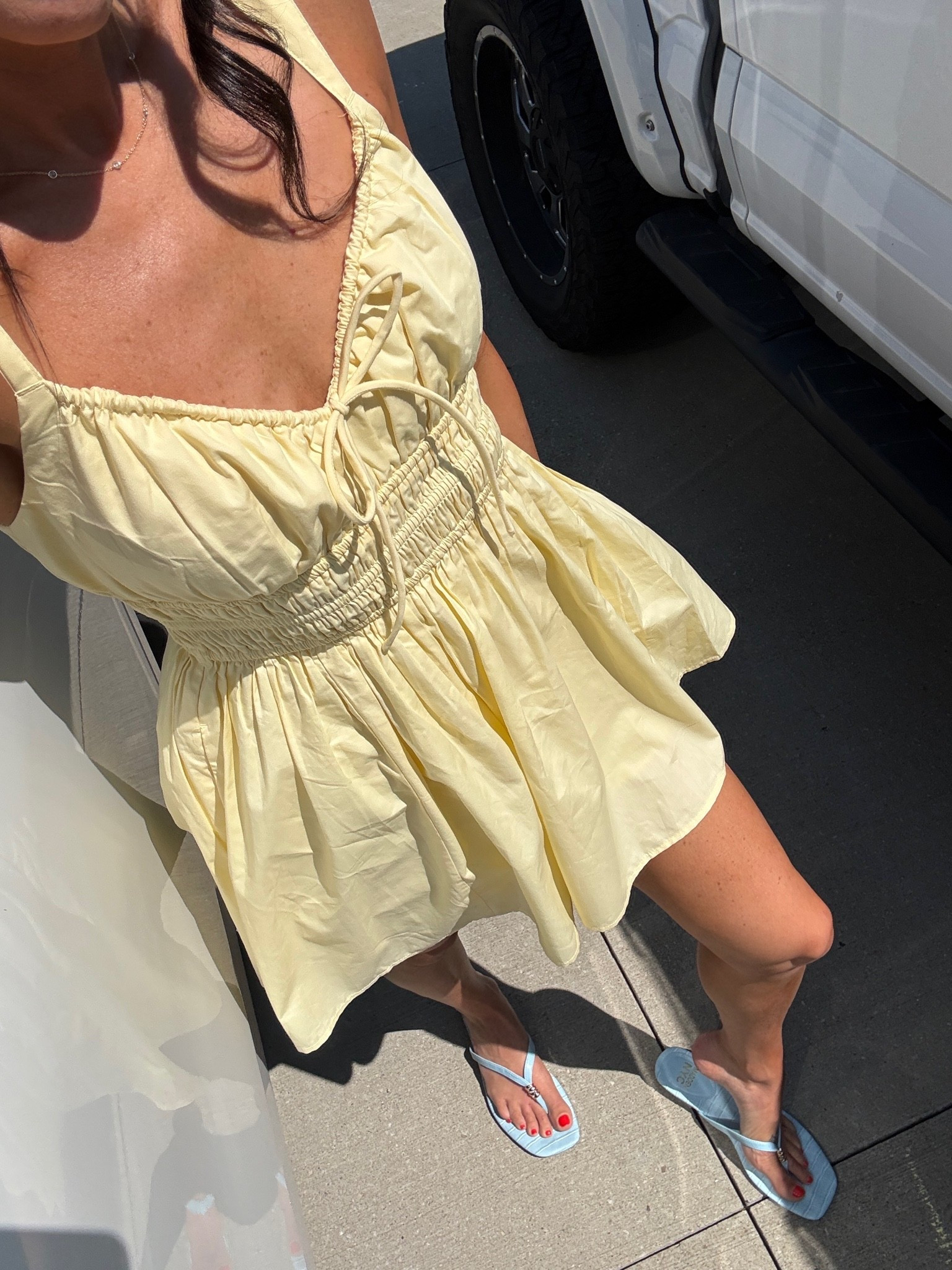 Yellow dress today 💛🩵
I’m wearing size small
Also linking my earrings & curling iron

#LTKgrwm #LTKootd #LTKdayinmylife
