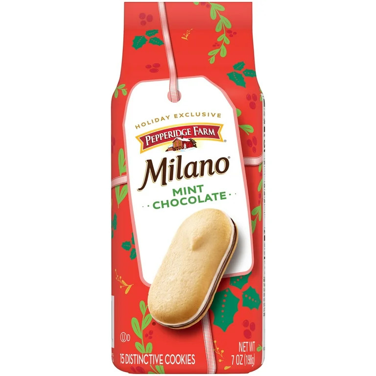 Pepperidge Farm Milano Mint Chocolate Holiday Cookies, 7 oz Bag | Walmart (US)