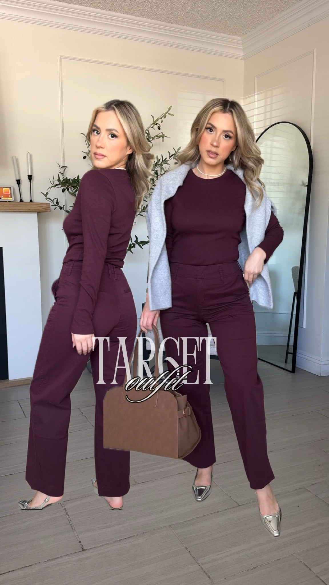   Target fall outfit 😎🙌🏼

✔️ Look 4: size 2 in chino pants (color burgundy) | XS in long sleeve

#LTKFindsUnder50 #LTKStyleTip #LTKU