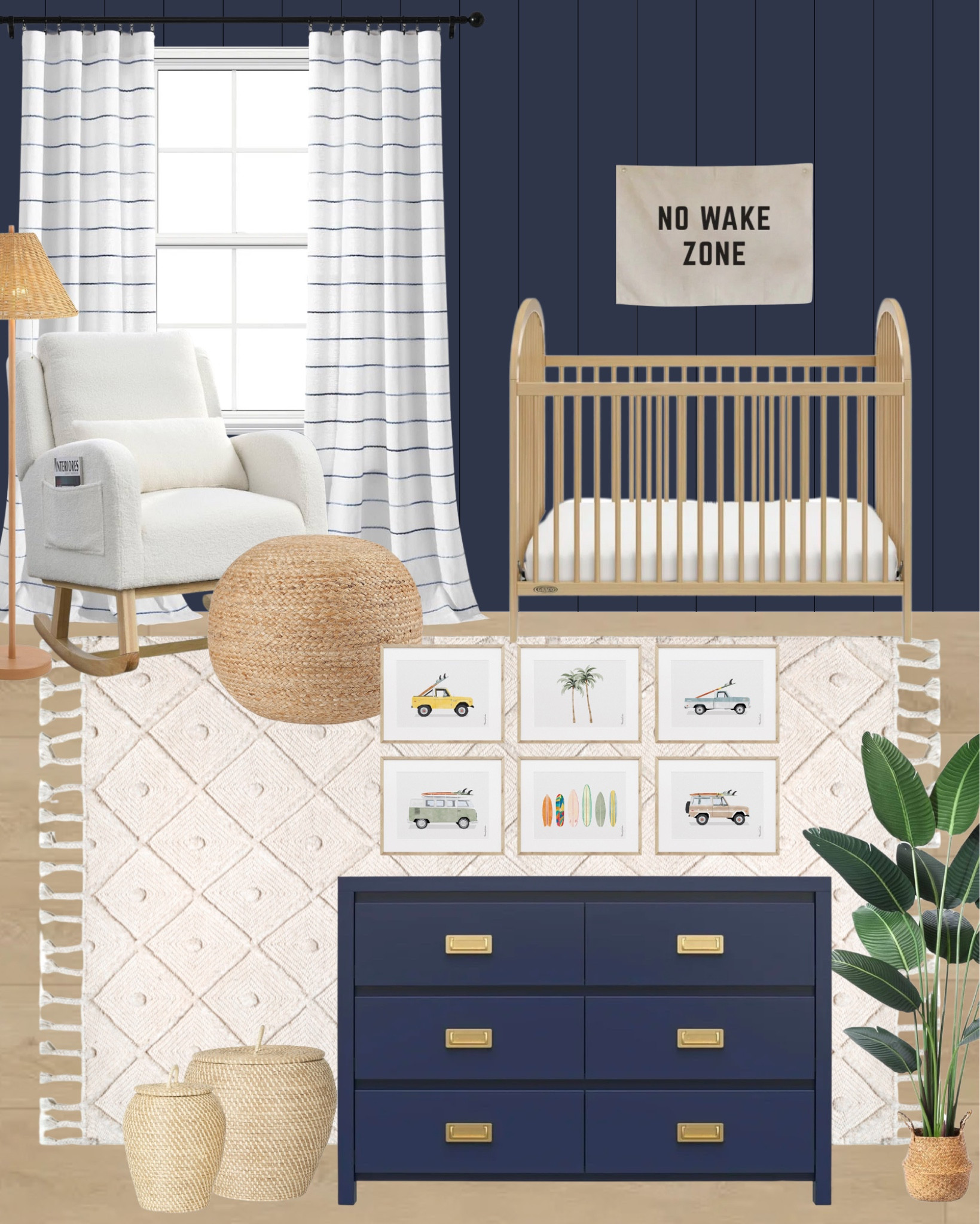 Affordable nursery, baby boy nursery, baby girl nursery, surf nursery, beach nursery, nursery furniture, rocking chair, crib, dresser, art

#LTKBaby #LTKHome #LTKFamily