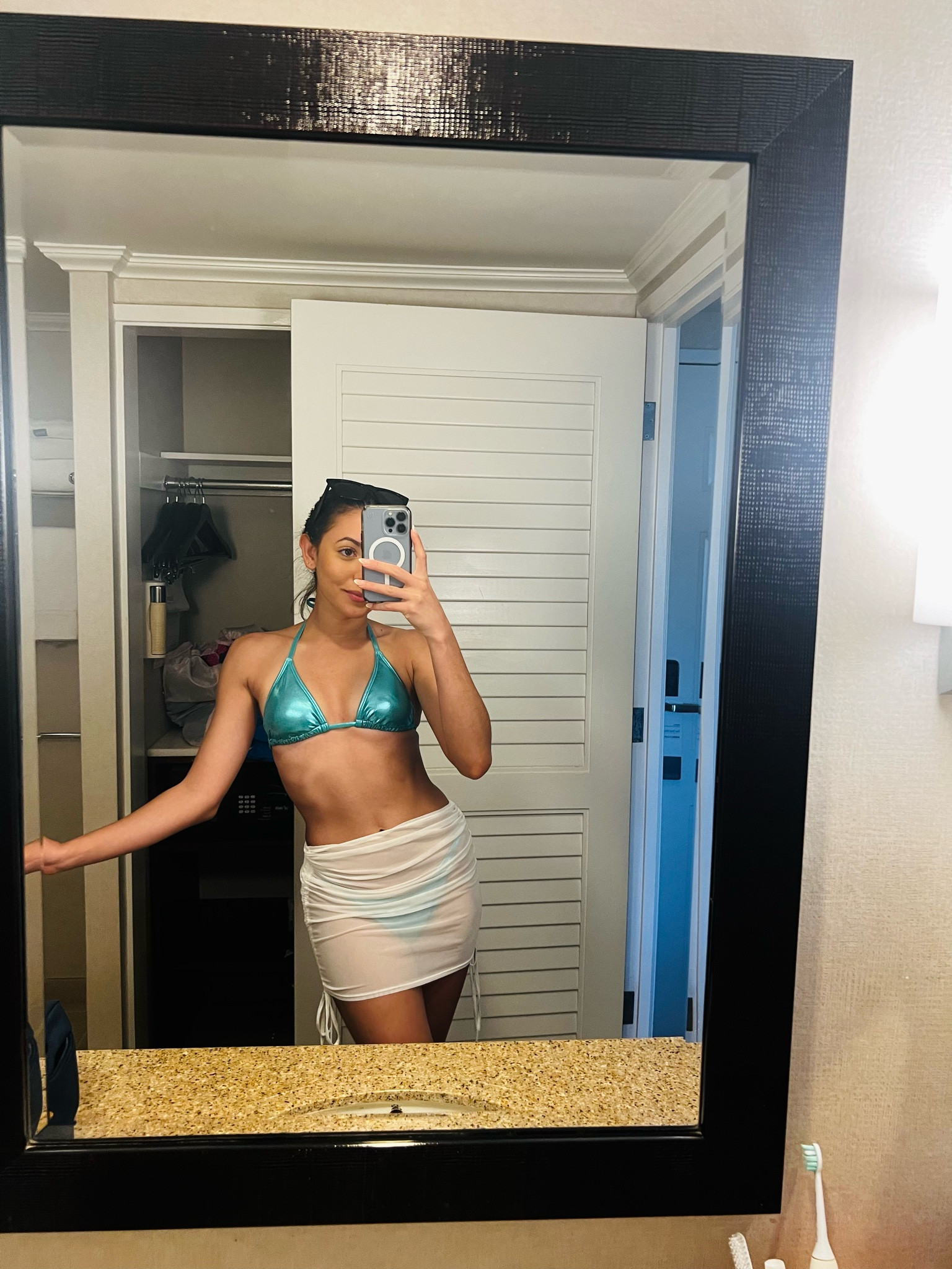 Swim set from target! Wearing an XS in the swim top and bottom and coverup! 

#LTKSeasonal #LTKfindsunder50 #LTKswim