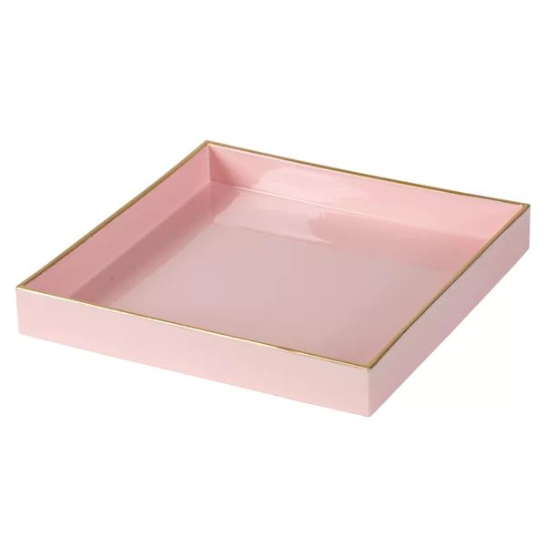 Lou Square Decorative Tray - Blush Pink, Gold | Wayfair Professional